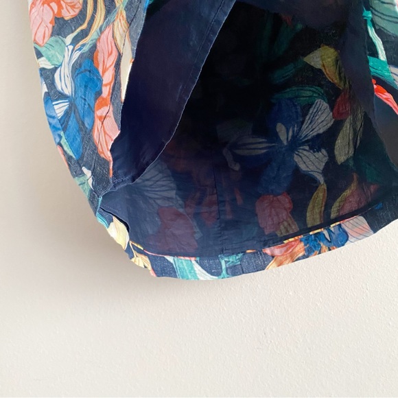 Tommy Bahama Tropical Floral Short Lined Linen Skirt size 4 - Picture 3 of 10